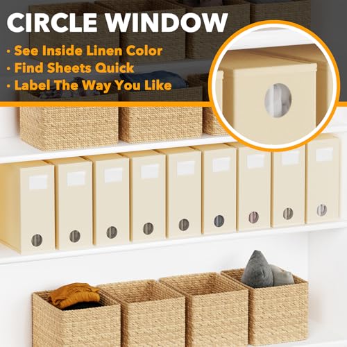 9 Pack Bed Sheet Organizers and Storage (9 Count)