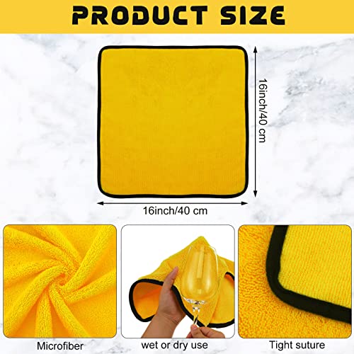 120 Pcs Yellow Microfiber Towels