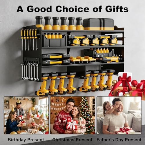 Large Power Tool Organizer Wall Mount Black