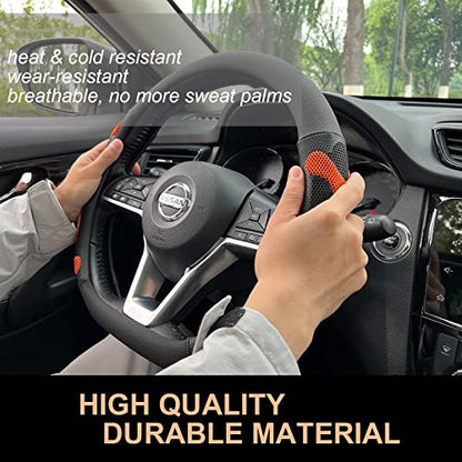 D Shaped Comfy Grip Steering Wheel Cover 14.5