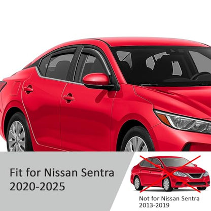 in Channel Extra Durable Rain Guards for Nissan Sentra 2020
