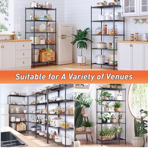 5 Tier Adjustable Wire Shelving
