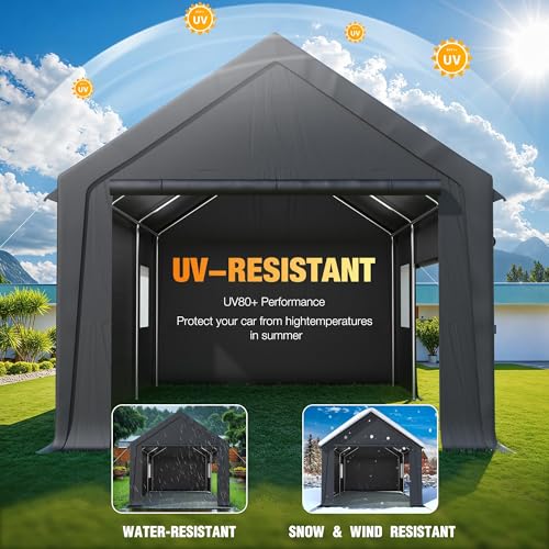 12x20 FT Heavy Duty Carport Tent with All