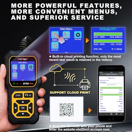 BT60 PRO Car Battery Tester 6V