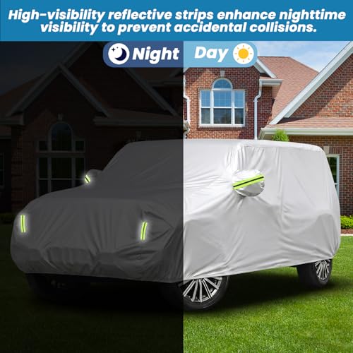 210D Oxford Car Cover Compatible with Jeep Wrangler 4 Door