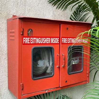 Fire Extinguisher Inside Sticker Sign (2 Count)