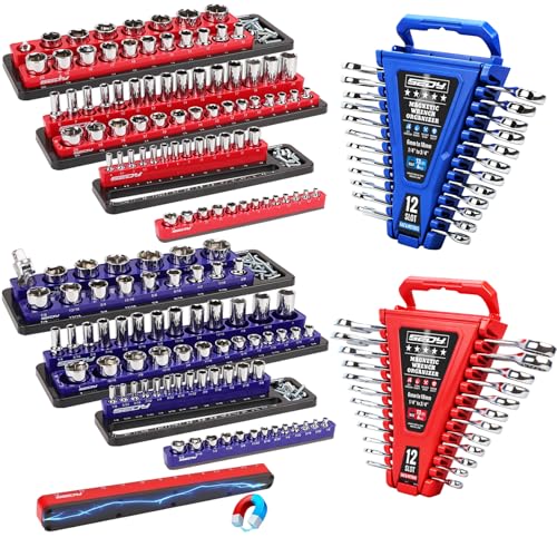 8 Piece Magnetic Socket and Wrench Organizer Set (8 Count)
