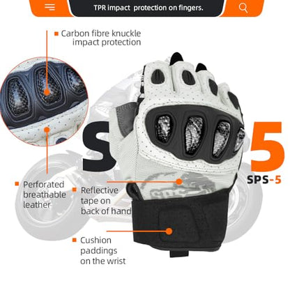 SPS 5 Unisex Touchscreen Road Racing Motorcycle MTB Sports Gloves Also fit BMX MX ATV Mountain Bike Bicycle Cycling Off