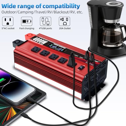 4000W Power Inverter 12V to 110V
