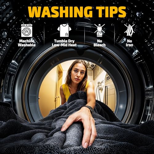 2 Pack 1200 GSM Car Drying Towels