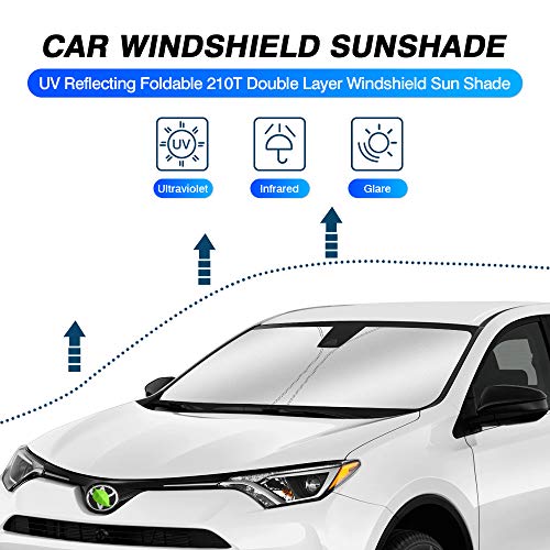 Windshield Sun Shade for Toyota RAV4 2013 2014 2015 2016 2017 2018 Window Accessories Shade Sun Protector Foldable Block UV Rays Keep Car Cooler