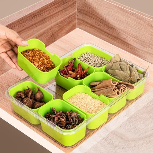 Divided Snack Serving Tray with Lid and Handle Travel Snackle Charcuterie Container Portable Storage Organizer for Candy