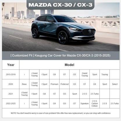 Waterproof Car Cover Custom Fit Mazda CX