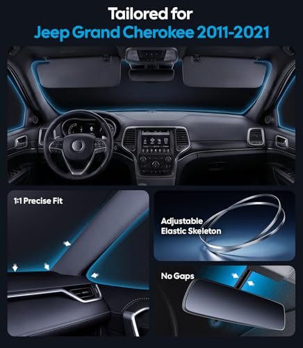 2026 8PC Full Set Window Sunshade for Jeep Grand Cherokee 2011 (8 Count)