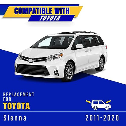 3 Wipers Fits Toyota Sienna 2011