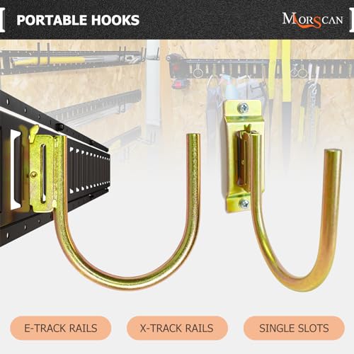 4-Pack 4-Inch J Hooks for E-Track and X-Track Rails (4 Count)