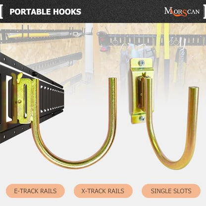 10-Pack 4-Inch J Hooks for E-Track and X-Track Rails (10 Count)