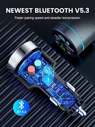 FM Transmitter for Car Bluetooth 5.3