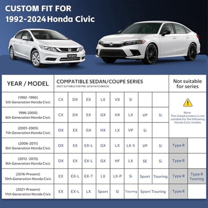 10 Layers Car Cover Custom Fit for Honda Civic Sedan