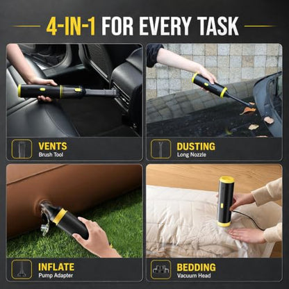 Handheld Car Vacuum Portable Cordless 3 Suction Modes