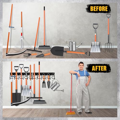 68'' All Metal Adjustable Garden Tool Organizer