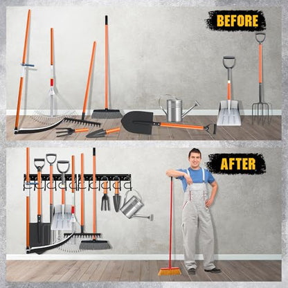 68'' All Metal Adjustable Garden Tool Organizer