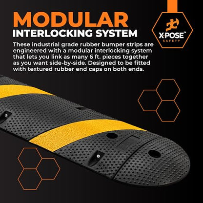 6 Ft Rubber Speed Bump (8 Count)
