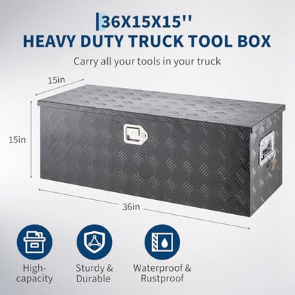 Truck Bed Tool Box Aluminum with Lock and Keys