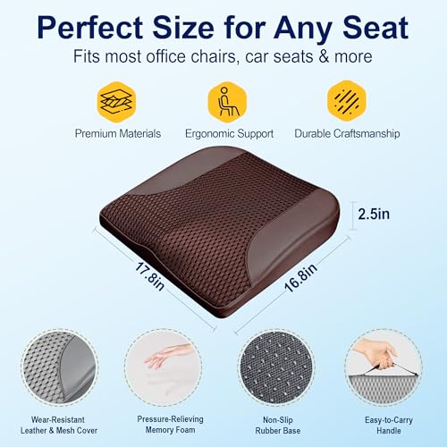 Memory Foam Car Seat Cushion for Driving Comfort and Office Use