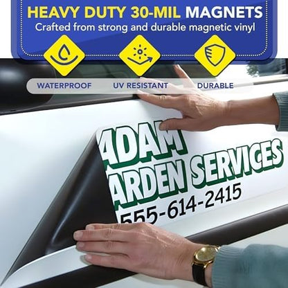Custom Car Magnet 24x24 Inch 30 Mil 2 Pack (2 Count)