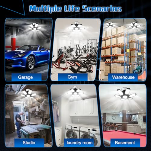 Garage Light Super Brighter 15000LM Garage Light Bulb 150 Watt Equivalent Screw into E26 Socket w