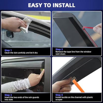 in Channel Window Visors Rain Guards Fit for Nissan Murano 2015 (4 Count)