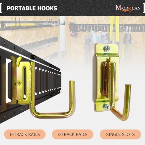 10-Pack 2-Inch J Hooks for E-Track and X-Track Rails (10 Count)