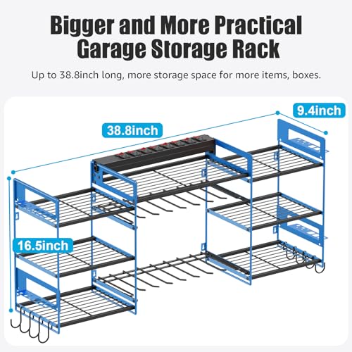 Blue Power Tool Organizer Wall Mount (15 Count)