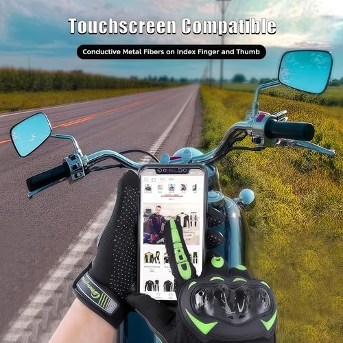 Motorcycle Gloves for Men and Women Touchscreen Guantes Para Motocicleta Hombre for Powersports BMX ATV MTB Motocross Scooter Dirt Bike Riding Gloves Motorcycle Mens Helmets Accessories