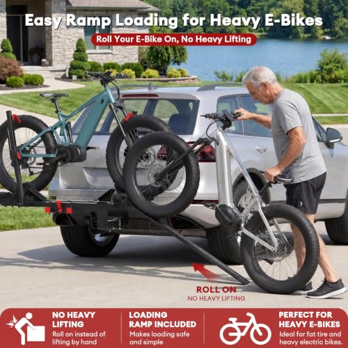 Hitch E Bike Rack with Ramp (2 Count)