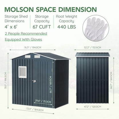 Outdoor Steel Storage Shed