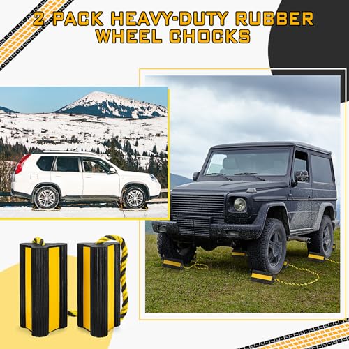 4 Pair Heavy Duty Wheel Chocks for RV Trailer (8 Count)