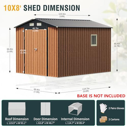 8x10 Ft Outdoor Storage Shed