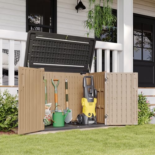 Outdoor Storage Cabinet 35 Cu.Ft Outdoor Trash Can Storage Shed