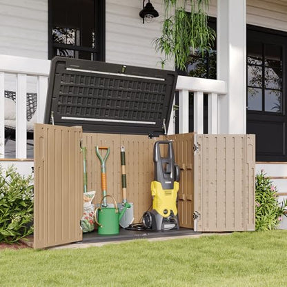 Outdoor Storage Cabinet 35 Cu.Ft Outdoor Trash Can Storage Shed