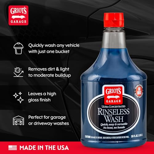 Rinseless Wash for Car Cleaning and Detailing (35 Fl Oz)