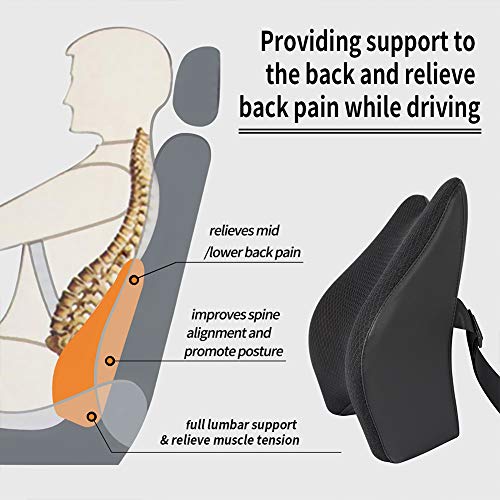 Memory Foam Lumbar Support Pillow for Car