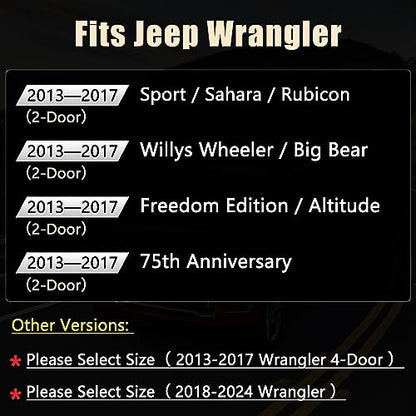 Wrangler JK Seat Covers Custom Fit for Jeep Wrangler (4 Count)