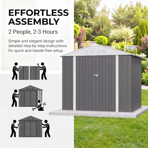 8x6 FT Outdoor Storage Shed
