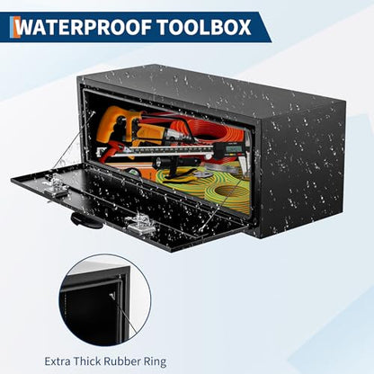 Black Steel Truck Bed Tool Box