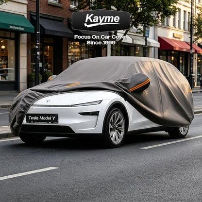 Waterproof Heavy Duty Car Cover for Tesla Model Y with Charging Port