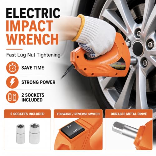 Electric Car Jack Kit 5 Ton 12V with Impact Wrench