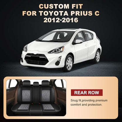 2 Front Car Seat Covers for Toyota Prius C 2012