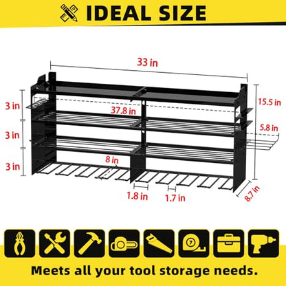 Power Tool Organizer Wall Mount with 8